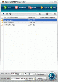 Aimersoft M4P Converter screenshot